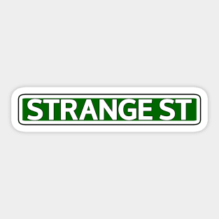 Strange St Street Sign Sticker